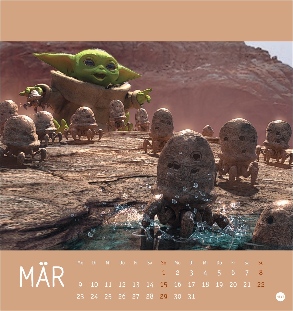 Star Wars: Mandalorian Postkartenkalender 2026