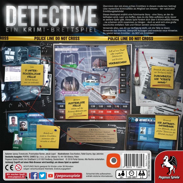 Detective – Ein Krimi-Brettspiel *Nominiert Kennerspiel des Jahres 2019*