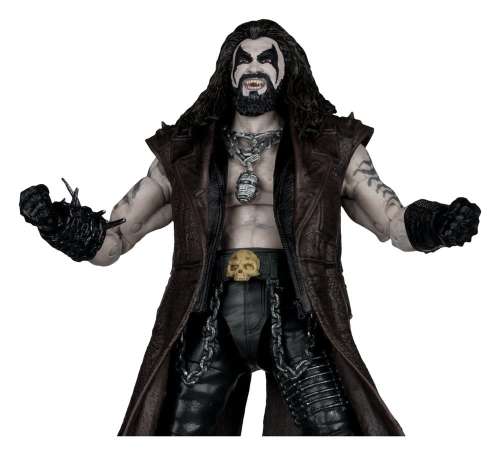 DC Multiverse AF: Lobo Deluxe Theatrical Edition (Supergirl) 19cm Maskless wrestler, Langer Mantel, Lederweste, Schädel-Gürtel, Ketten-Accessoire
