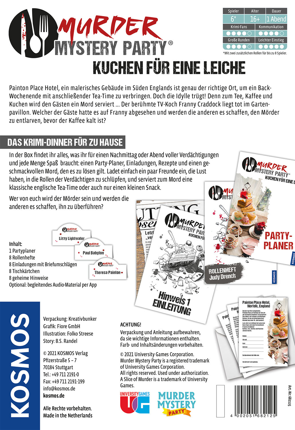 Murder Mystery Party - Kuchen für eine Leiche Murder Mystery Party - Kuchen für eine Leiche