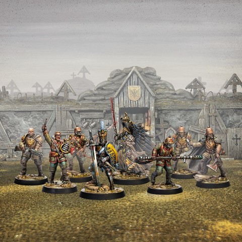 miniatures, tabletop, figures, warriors, melee weapons