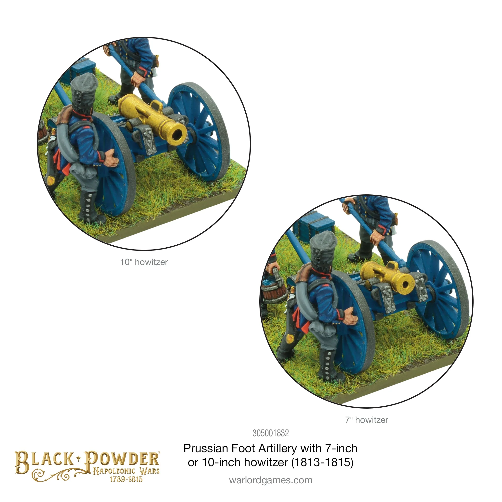 Black Powder: Napoleonic Prussian Foot Artillery with 7 or 10 inch howitzer (1813-1815)