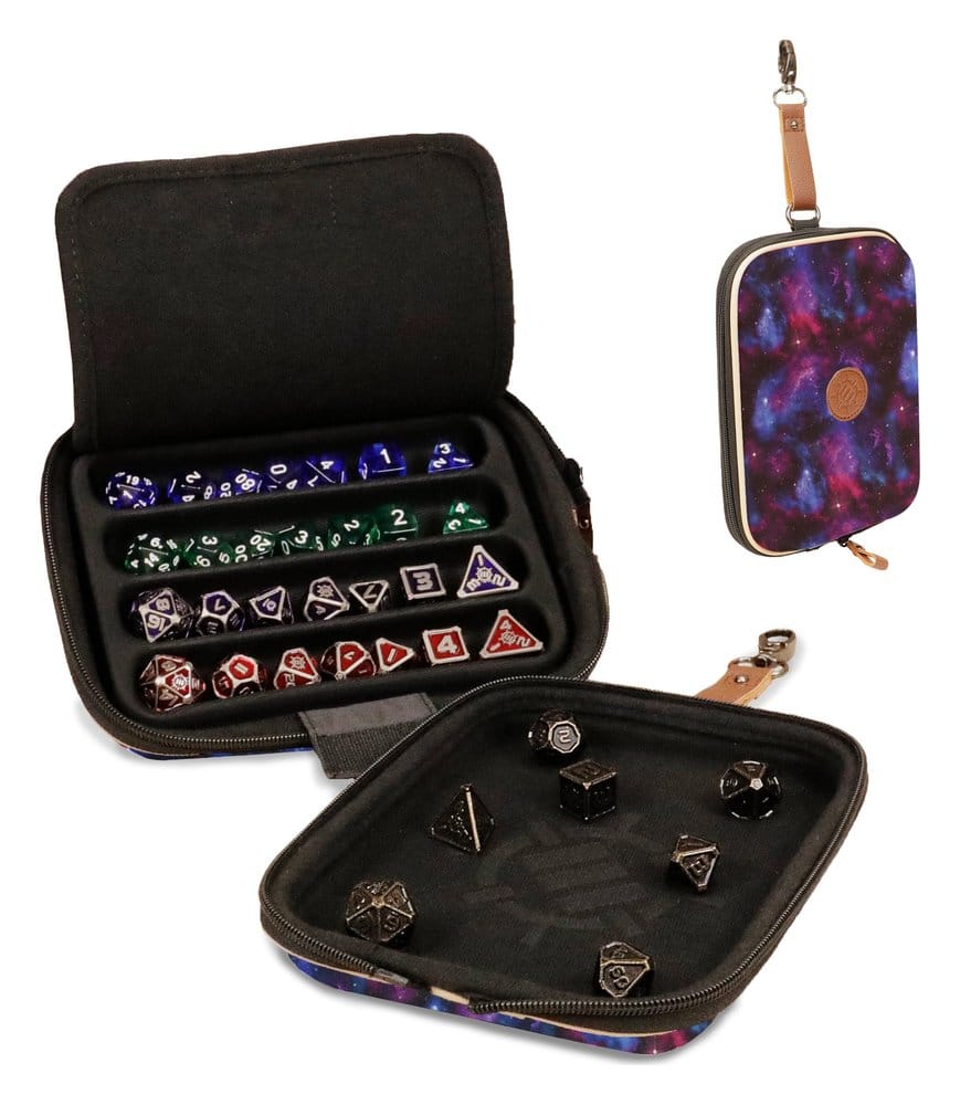 Enhance Tabletop: Würfeltasche Designer Edition Galaxy D20 Würfelset, Reisekassenset, Würfelkoffer, Tabletop Würfel, Nebula Muster