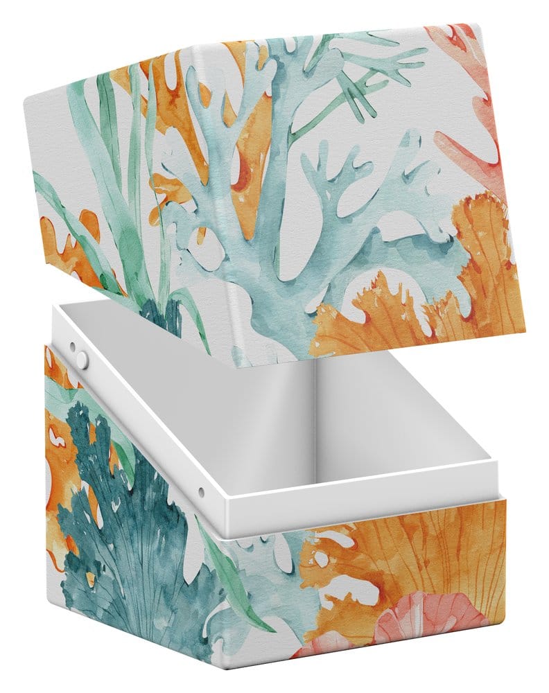 Ultimate Guard: Deckbox Boulder 100+ Coral Places - Coraline Eden Schmuckdose, Aufbewahrungsbox, Korb, Kunstdruck, Wasserfarben-Design