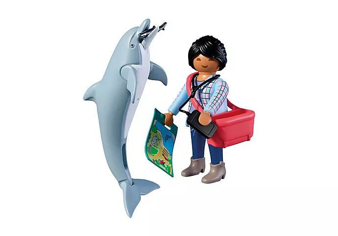 Playmobil:Animals & Friends - Zoo Delfin & Besucherin Playmobil:Animals & Friends - Zoo Delfin & Besucherin