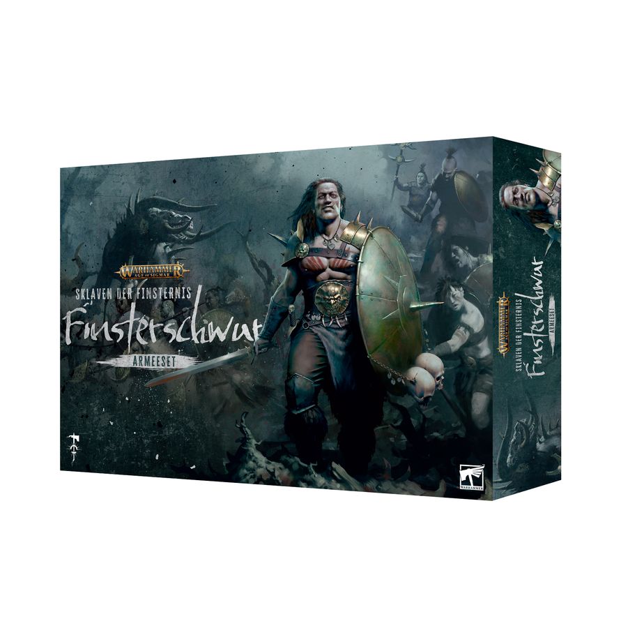 Warhammer: Slaves to Darkness - Darkoath Army Set dt. Wargame Box, Miniatures Army Box, Ork Krieger, Schild Rüstung, Dunkle Fantasy