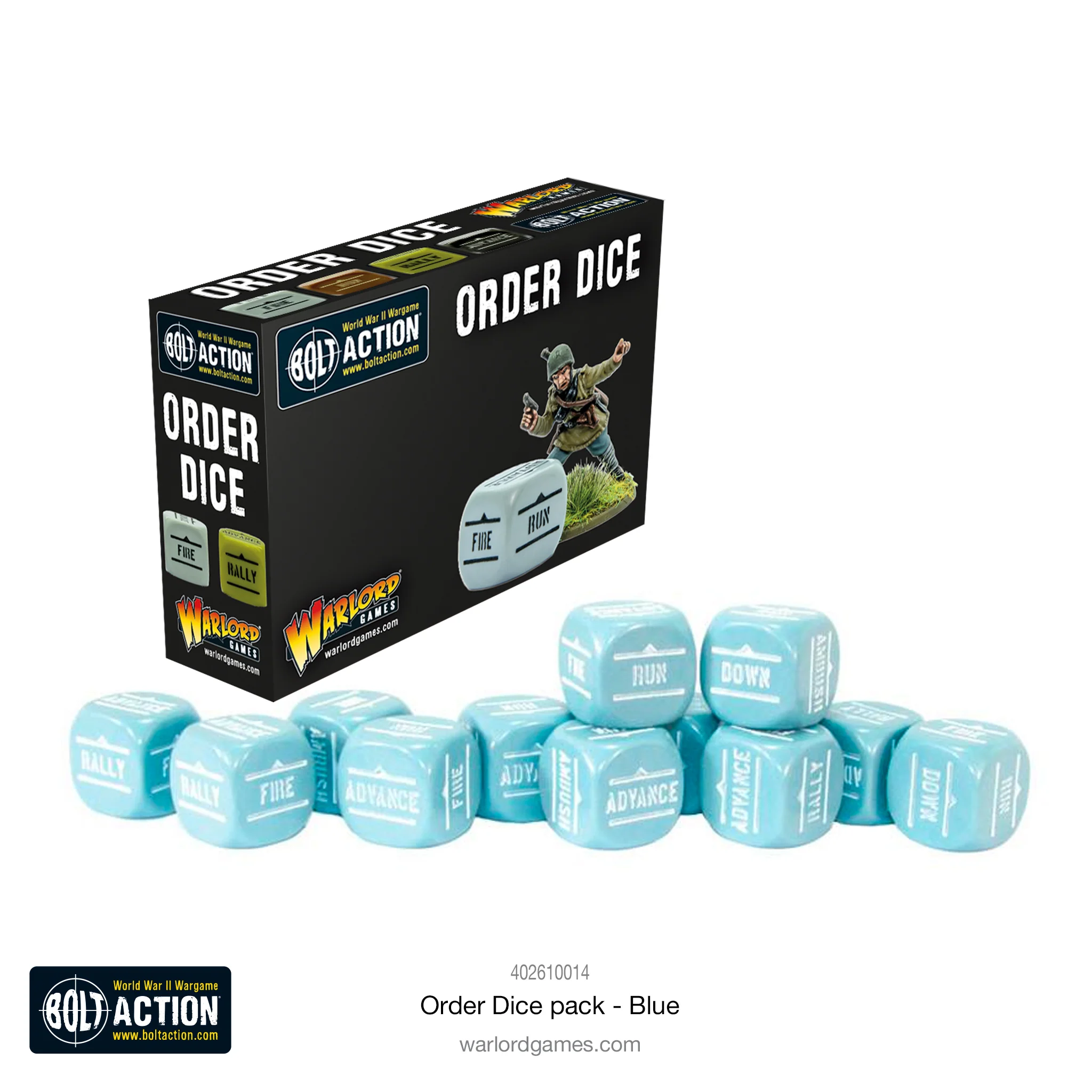 Bolt Action: Orders Dice - Blue Bolt Action: Orders Dice - Blue