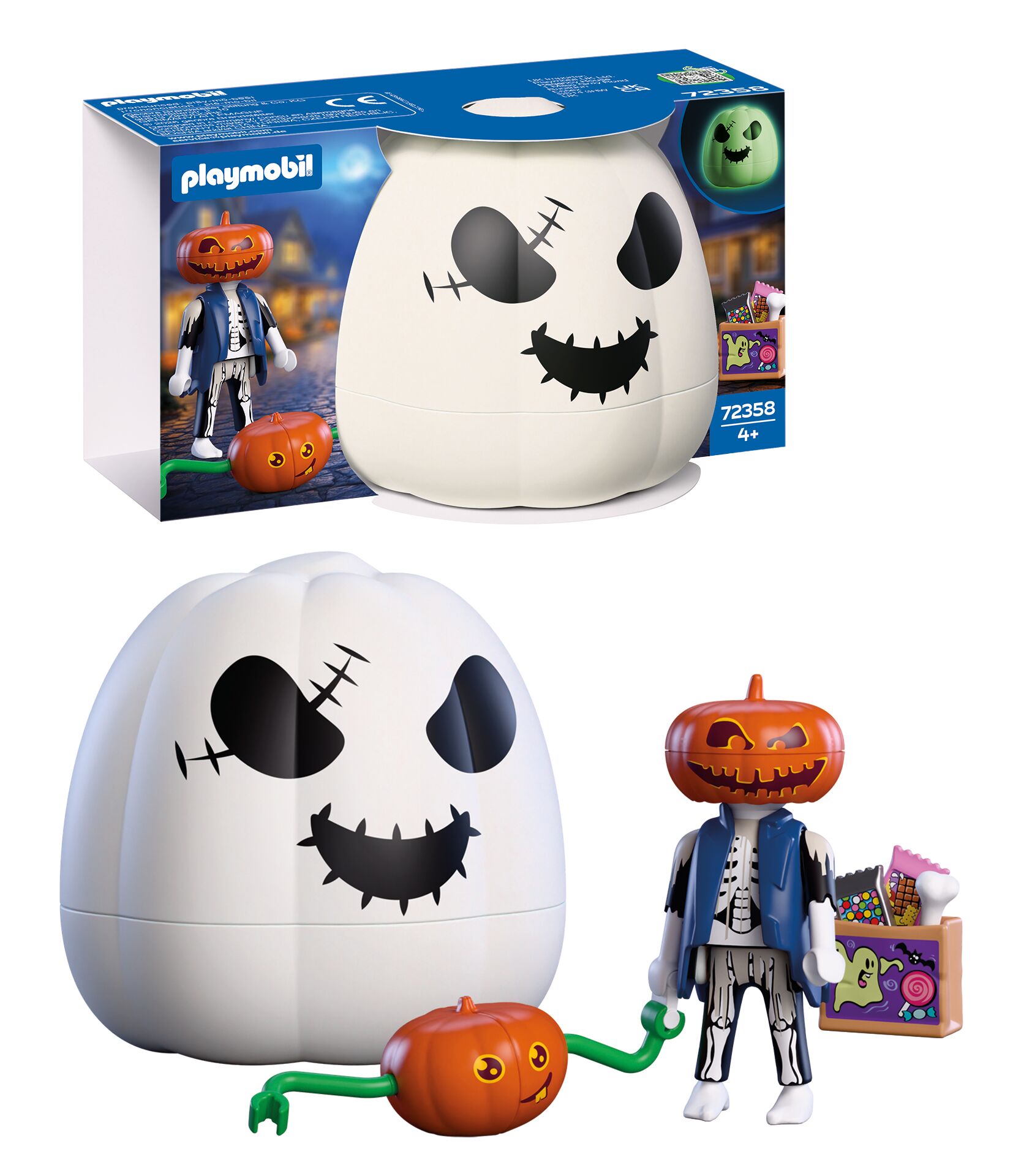 Playmobil: Kürbis - Kürbiskopf Halloween, Kürbis, Jack-o'-lantern, gruselig, Kürbisläufer