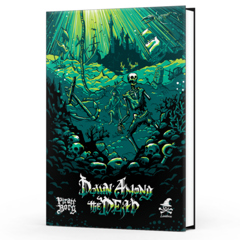 unterwasser, skelett, pirat, grabmal, comic-art