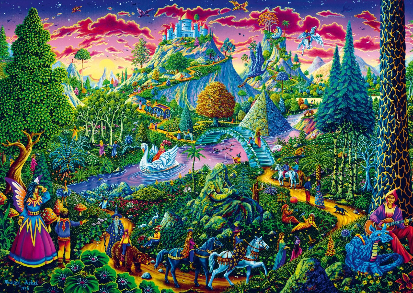 Puzzle: Fantastische Märchenwelt puzzle, jigsaw, landscape, fantasy, colorful