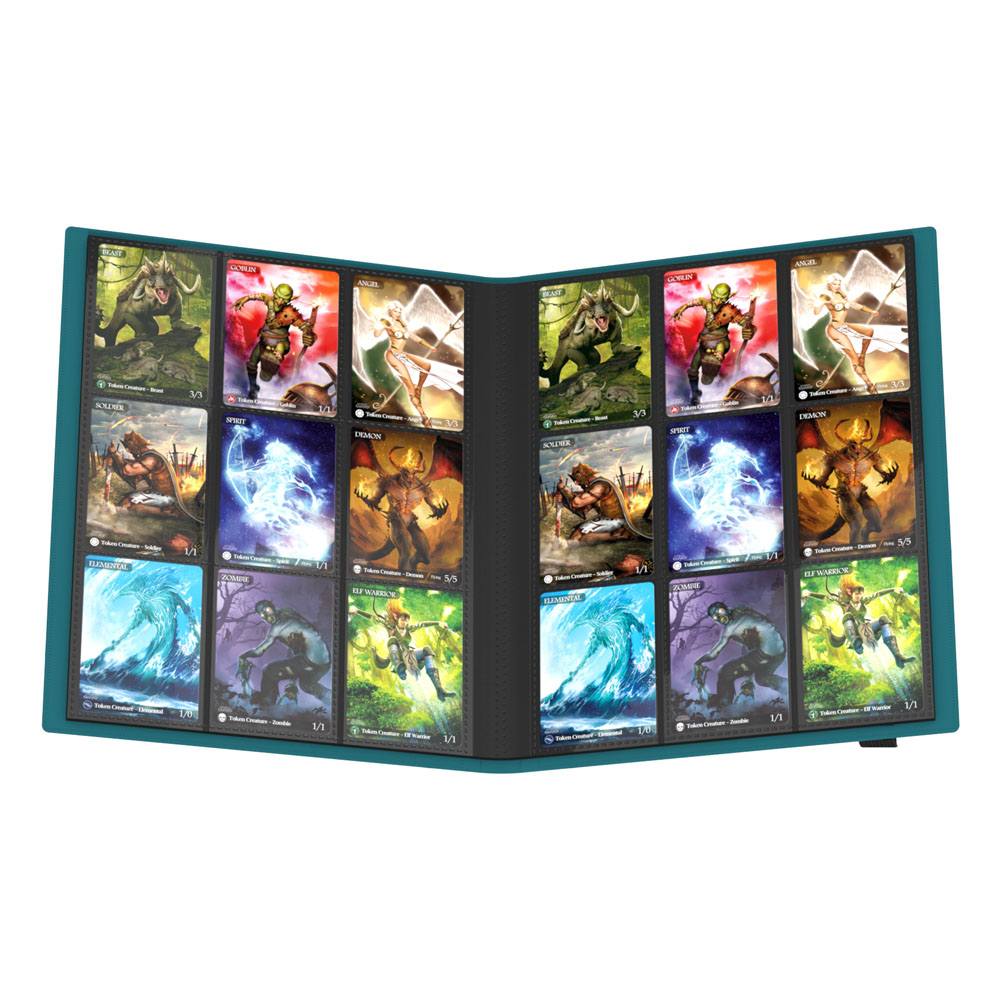 Ultimate Guard: Kartenmappe Flexfolio 9-Pkt petrol Kartenhalter, Card Binder, Trading Cards, Fantasy Karten, Karten-Set