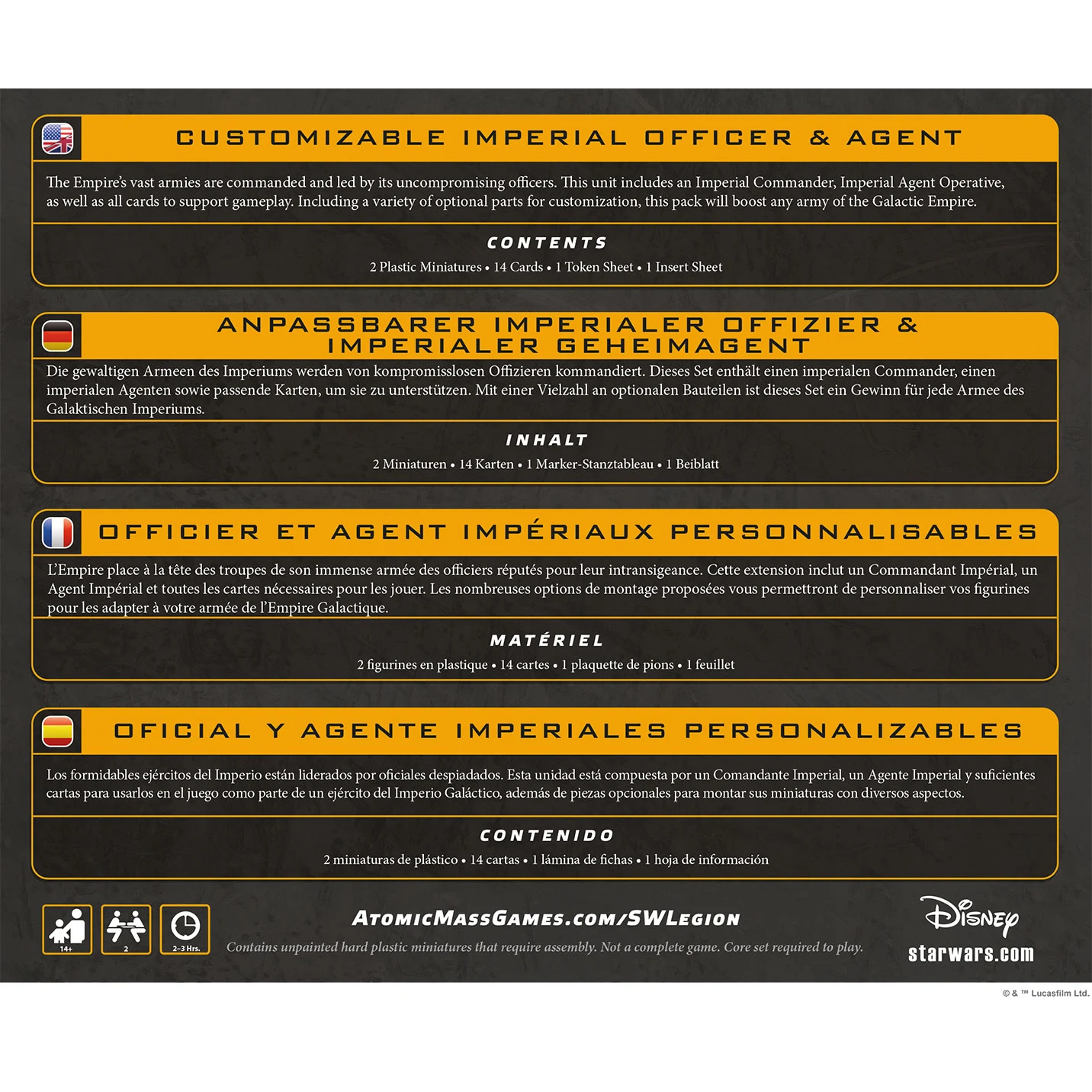 Star Wars: Legion - Customizable Imperial Officer & Agent