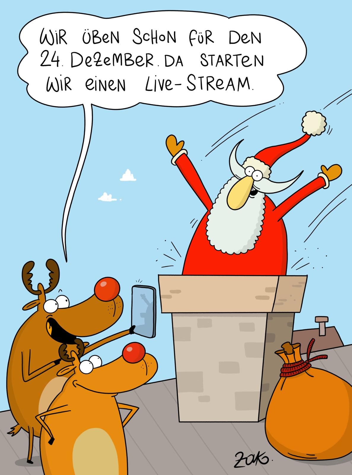 weihnachtsfigur, weihnachtsmann, live-stream, podium, rufzeichen_sneezy
