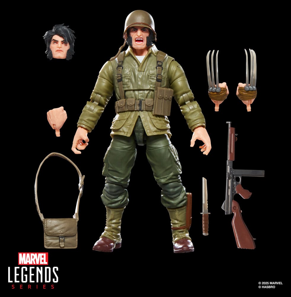 Marvel Legends AF: Wolverine - WWII Logan (BaF: Executioner) 15cm Handtasche, Erwachsener, Männlich, Mann, Person