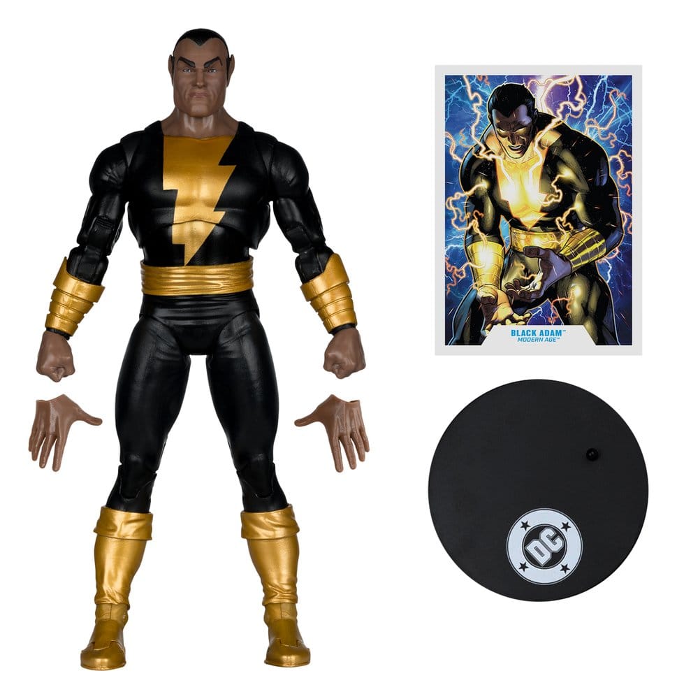 Action-Figure, Black Adam, Superhero, Gold-Accent, Accessories