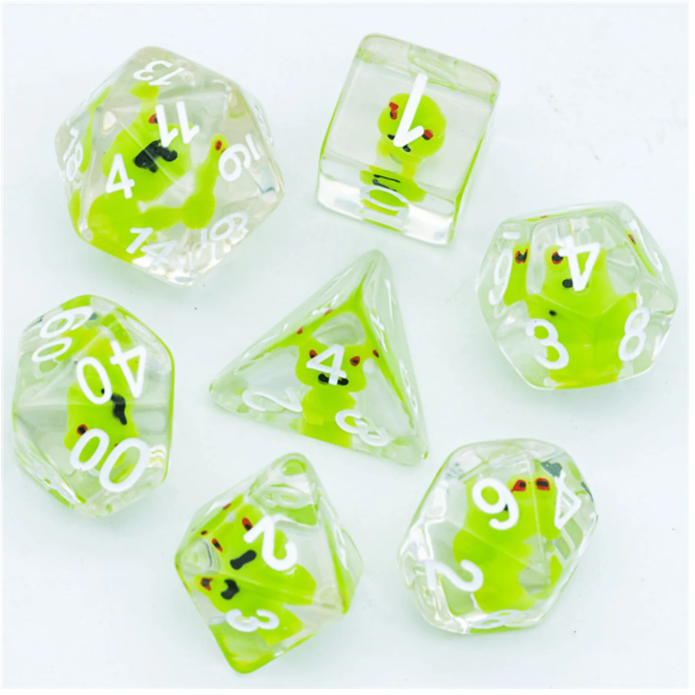 Polyhedral Dice Set: Frog (7)