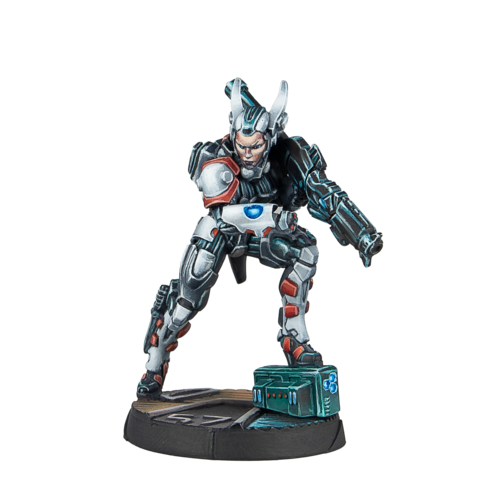 Infinity: Nomads - Riot Girls Miniatur, Figur, Mech, Rüstung, Held