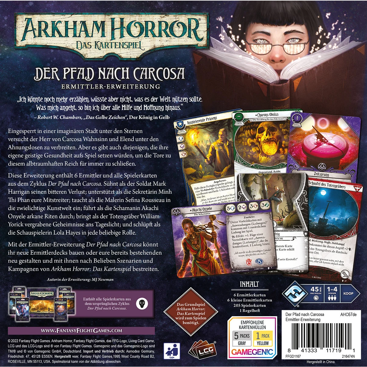 Arkham Horror LCG dt.: Der Pfad nach Carcosa Ermittler-Erweiterung