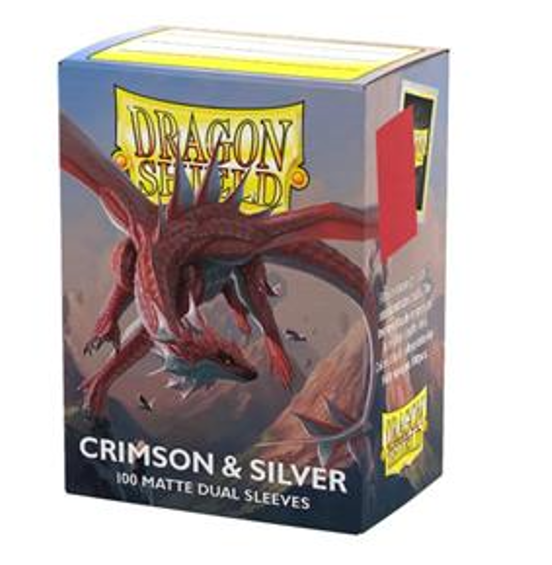 Dragon Shield - Matte Dual Crimson & Silver