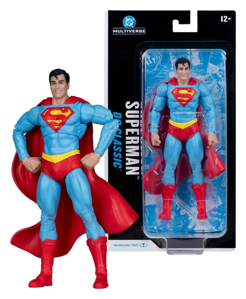 DC Multiverse AF: Superman (DC Classic) 18cm Superman, Action Figure, Plastik, Blauer Anzug, Roter Umhang