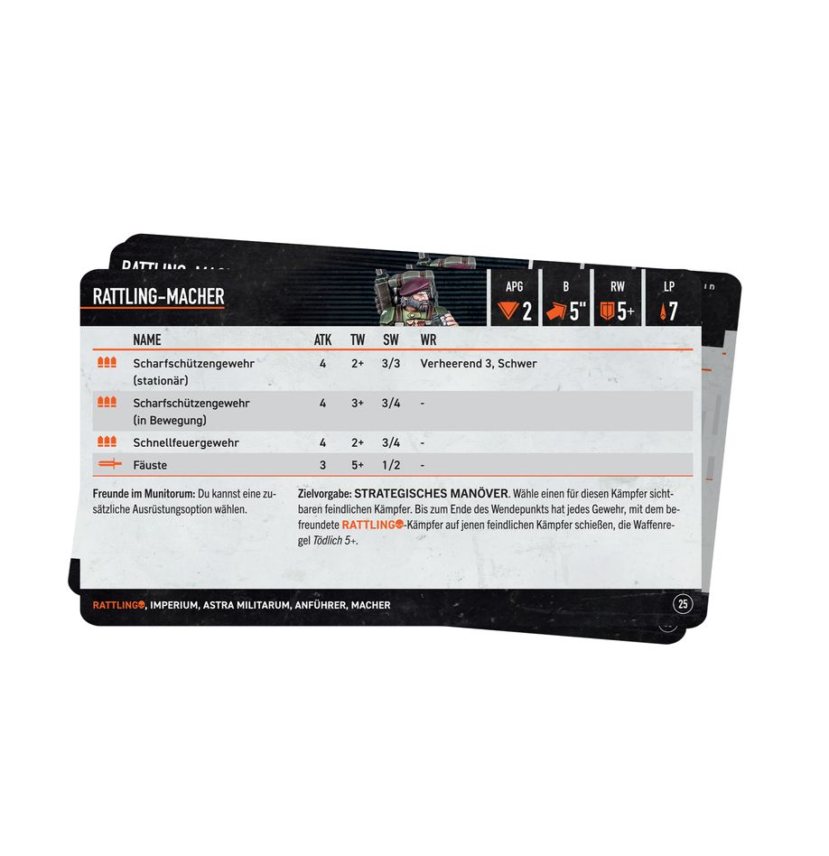 Warhammer 40K: Kill Team - Datacards Ratlings dt. Warhammer 40K: Kill Team - Datacards Ratlings dt.