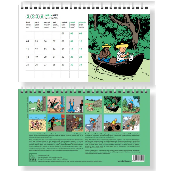 Tim & Struppi: Tischkalender 2026 int.