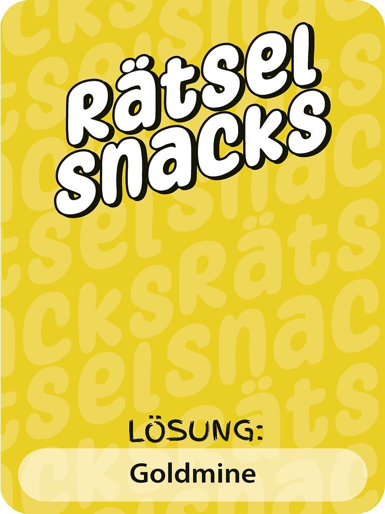 Rätsel Snacks: Wörter Suchen snack, goldmine, rätsel, lösung, kartenspiel
