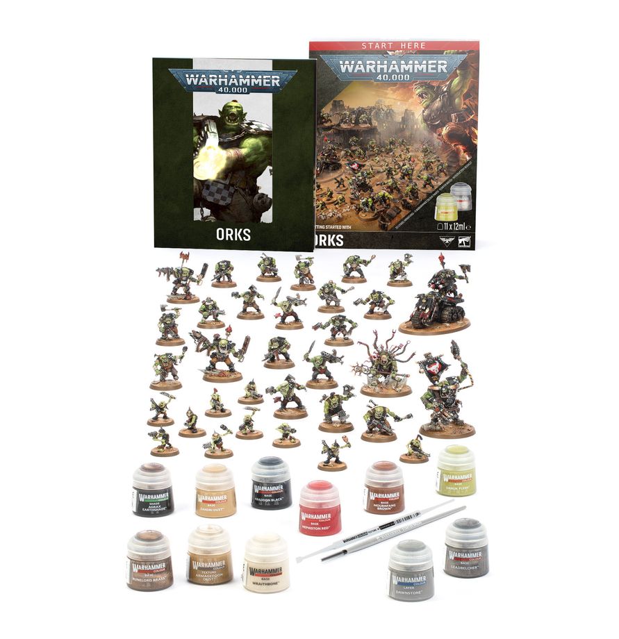 Orcs, Wargaming miniatures, Minifiguren, Malfarben, Pinselset