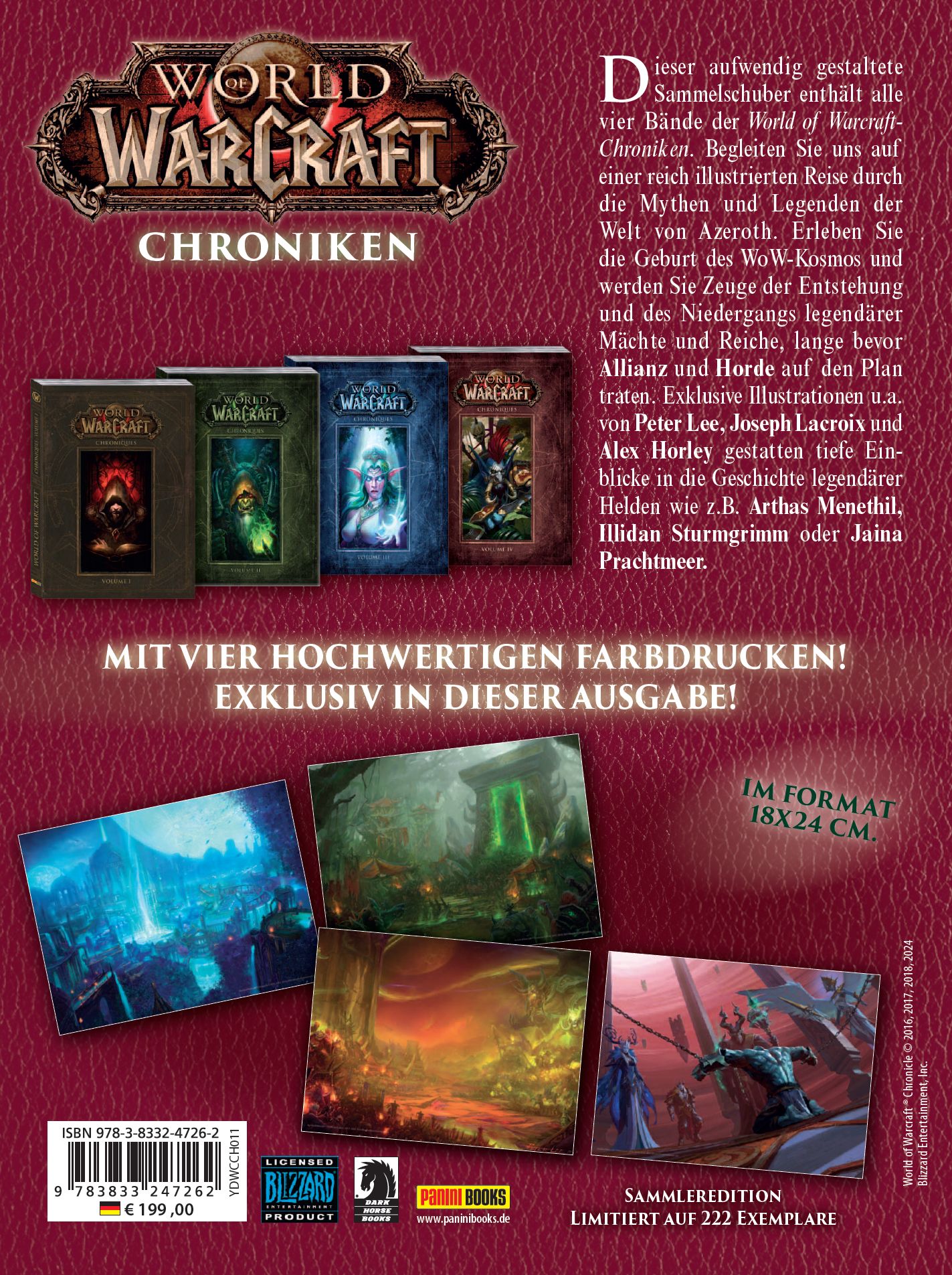 World of Warcraft: Chroniken Schuber Bd.1-4 (222) World of Warcraft: Chroniken Schuber Bd.1-4 (222)