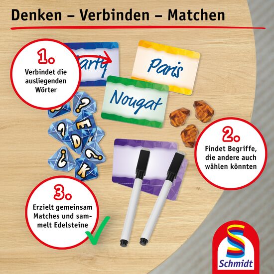 One Mind kaugummi, ersatzkarten, letters, edelsteine, marker