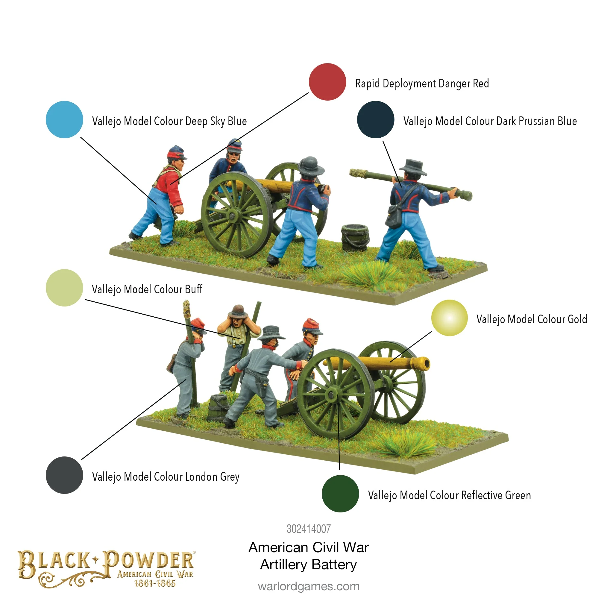 Black Powder: American Civil War Infantry Regiment Artillery Battery