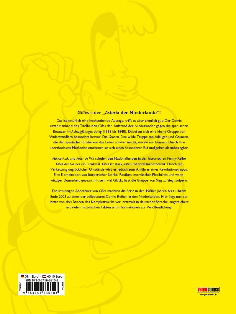 Comic, Gilles, Asterix, Niederlande, Rückseite
