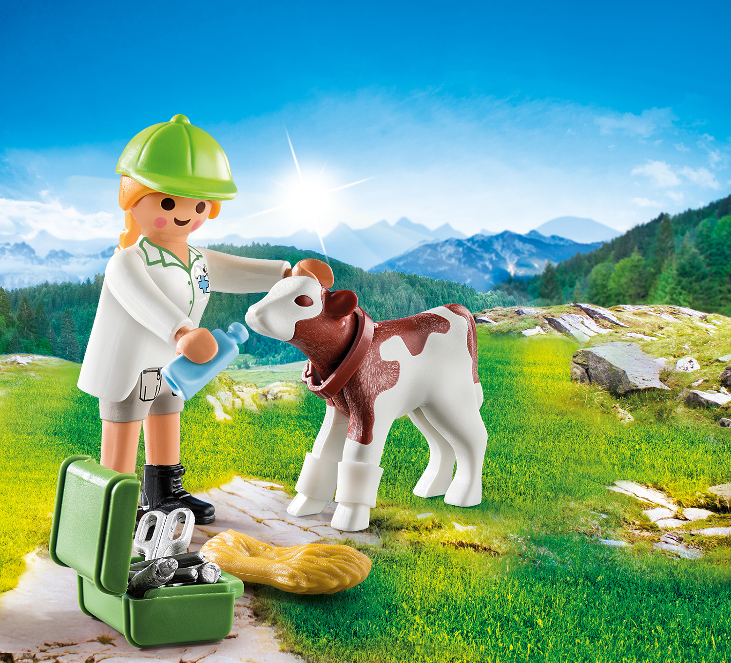 Playmobil: Special Plus - Tierärztin mit Kälbchen