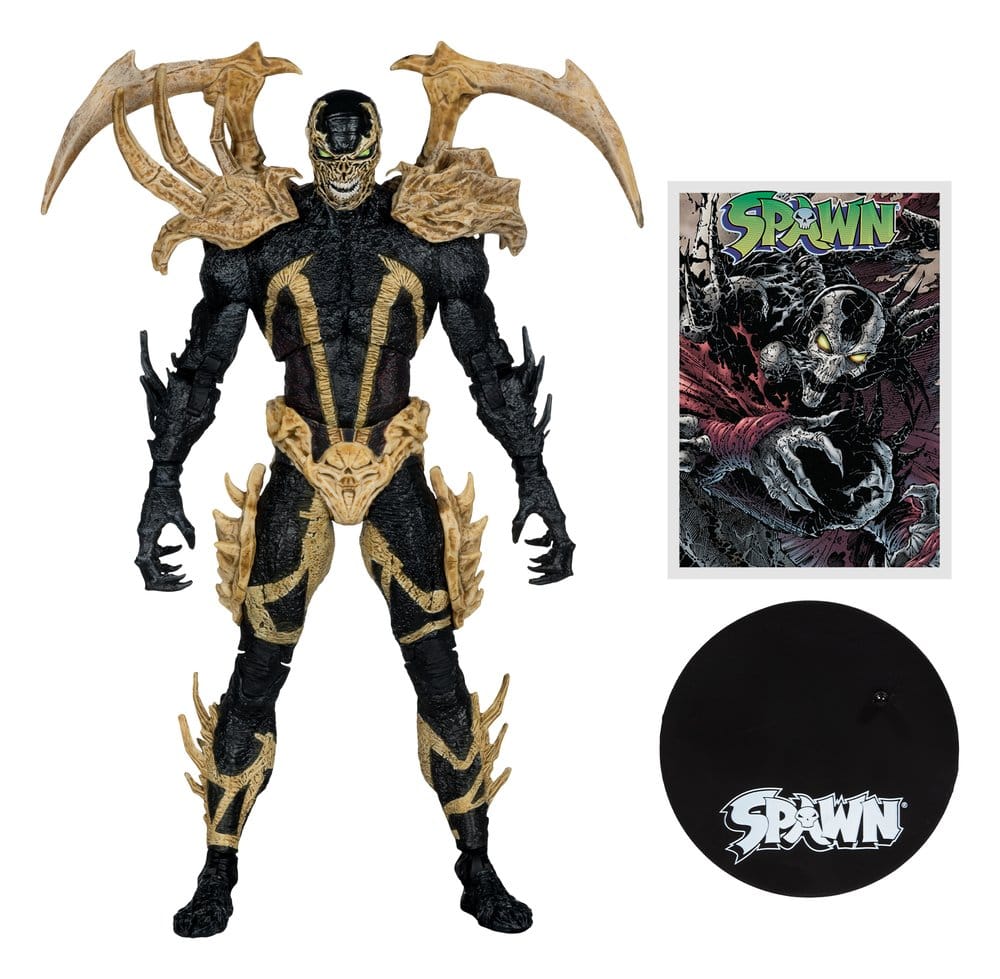 Spawn AF: Spawn Curse of the Spawn 19cm Aktionsfigur, Figur, Kostümfigur, Schwarze Rüstung, Goldene Akzente