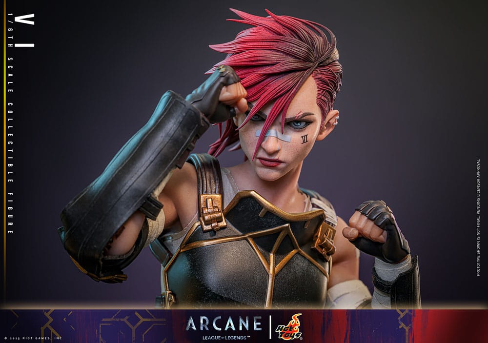 action figure, cyberpunk, armor, pink hair, gloves