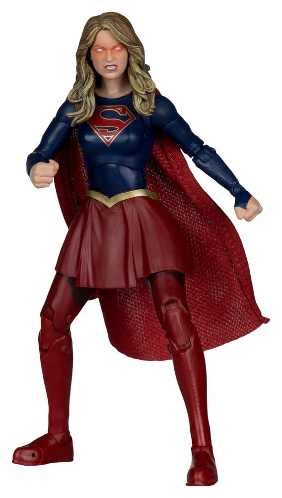 DC Multiverse AF: Supergirl Theatrical Edition DLX 17cm Supergirl, Actionfigur, Cape, Rote Stiefel, Rüstungsanzug