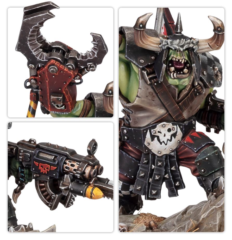Warhammer 40K: Orks - Warboss Ork, Hammer, Rüstung, Waffe, Schädel