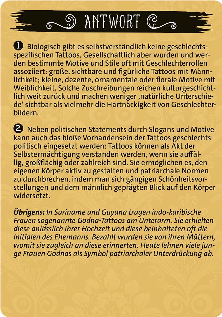 Tattoo, Tattoo Motive, Kulturhistorisch, Farbton Gelb, Beilage/Poster