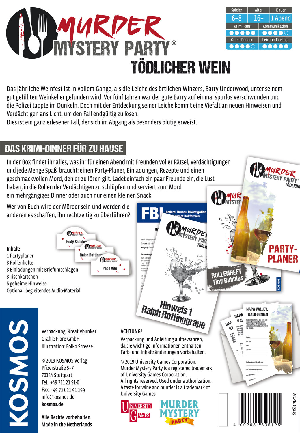 Murder Mystery Party - Tödlicher Wein Murder Mystery Party - Tödlicher Wein