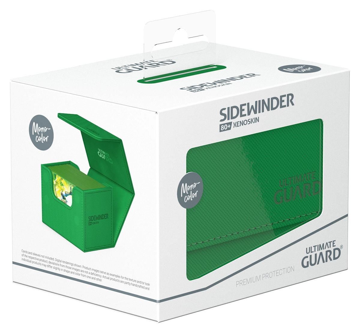 Ultimate Guard: Deckbox SideWinder 80+ XenoSkin monocolor grün