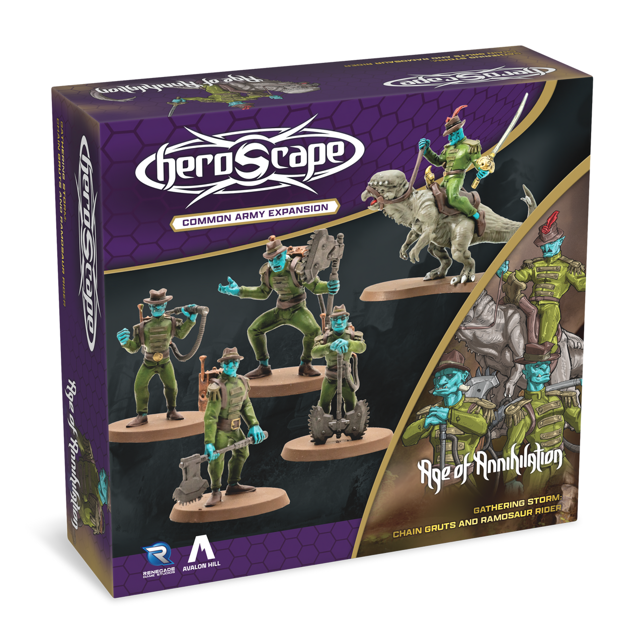 Heroscape: Chain Gruts and Ramosaur Rider Army Expansion