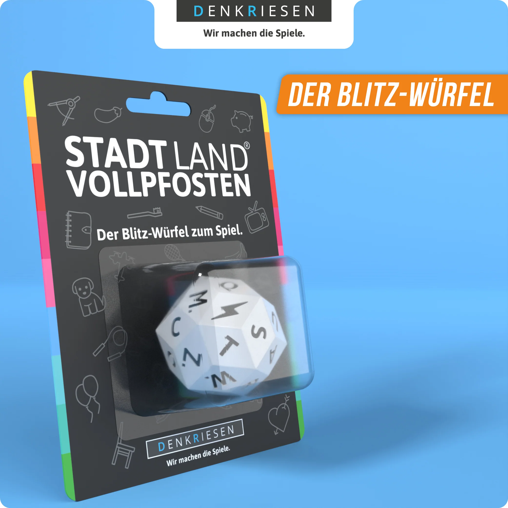 Stadt Land Vollpfosten: Blitz-Würfel zum Spiel