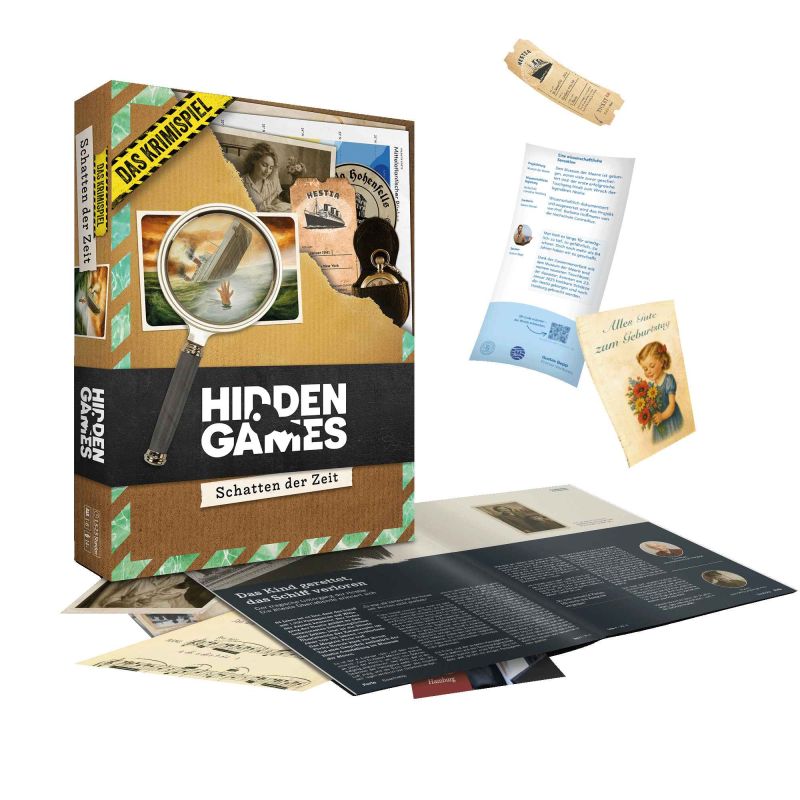 Hiddem Games Tatort: Schatten der Zeit (Fall 14) Gesellschaftsspiel, Hidden Games, Historisches Thema, Karten/Unterlagen, Puzzle-Box