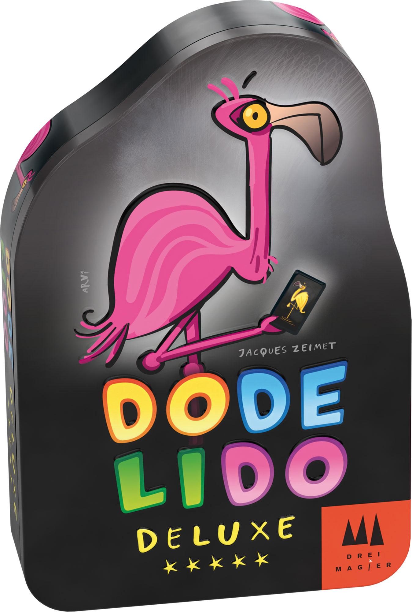 Dodelido Deluxe in Metalldose Flamingo, Pink, Deluxe, Tonkarton, Flamingo