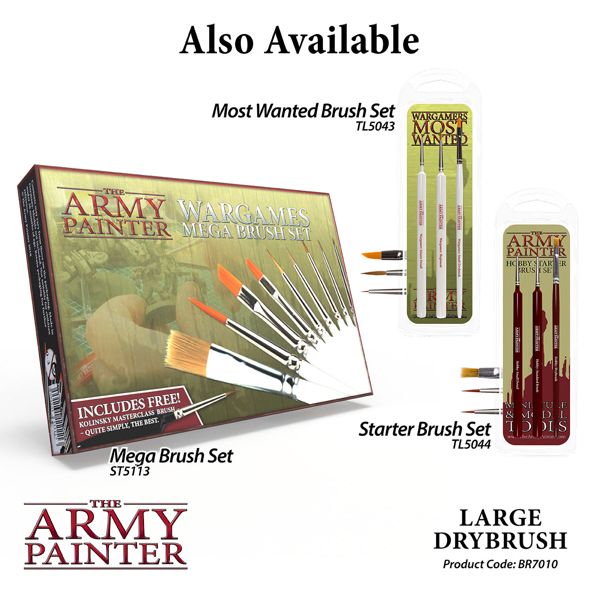 Army Painter: Pinsel - Wargamer Large Drybrush Army Painter: Pinsel - Wargamer Large Drybrush