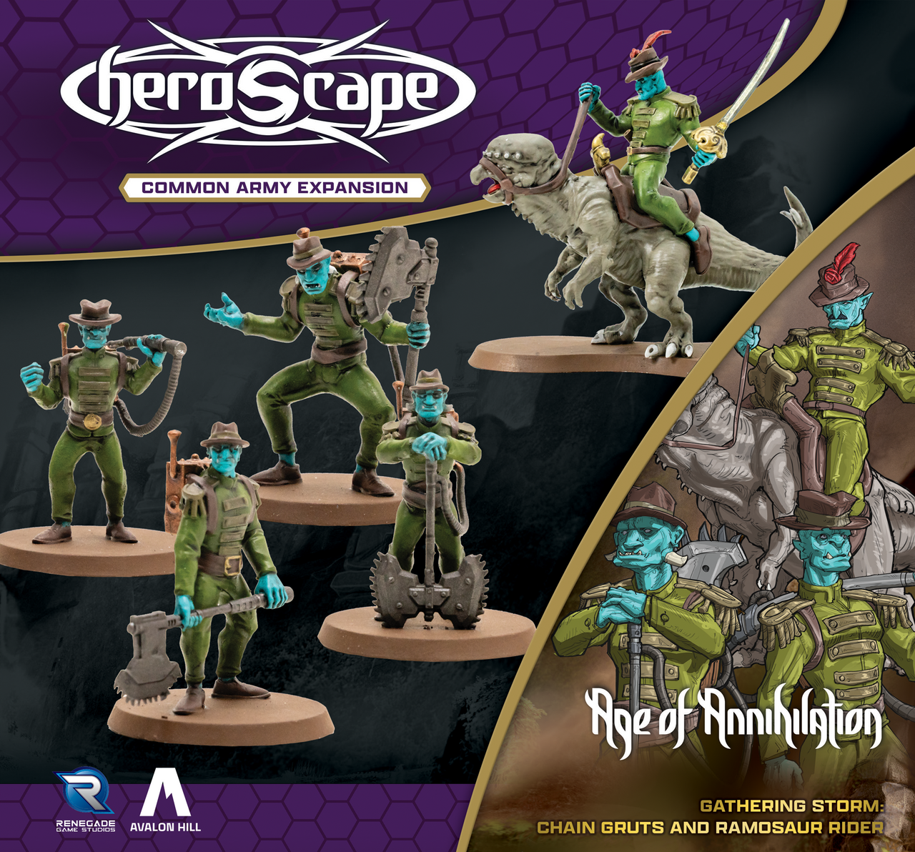Heroscape: Chain Gruts and Ramosaur Rider Army Expansion