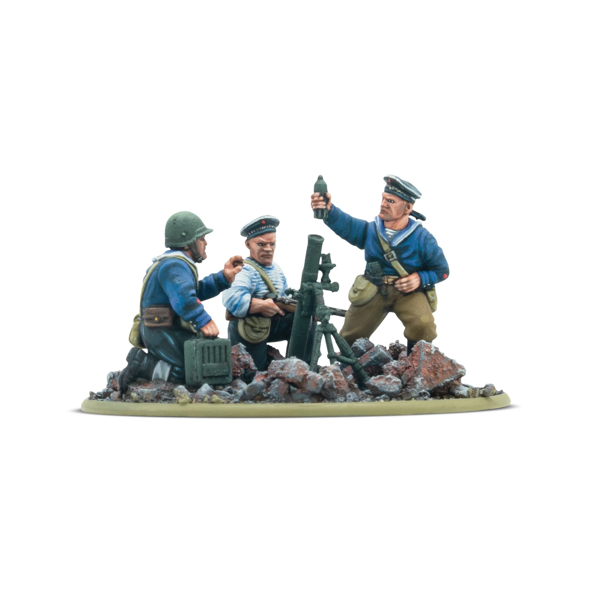 Bolt Action: Soviet - Naval Brigade medium mortar team Bolt Action: Soviet - Naval Brigade medium mortar team