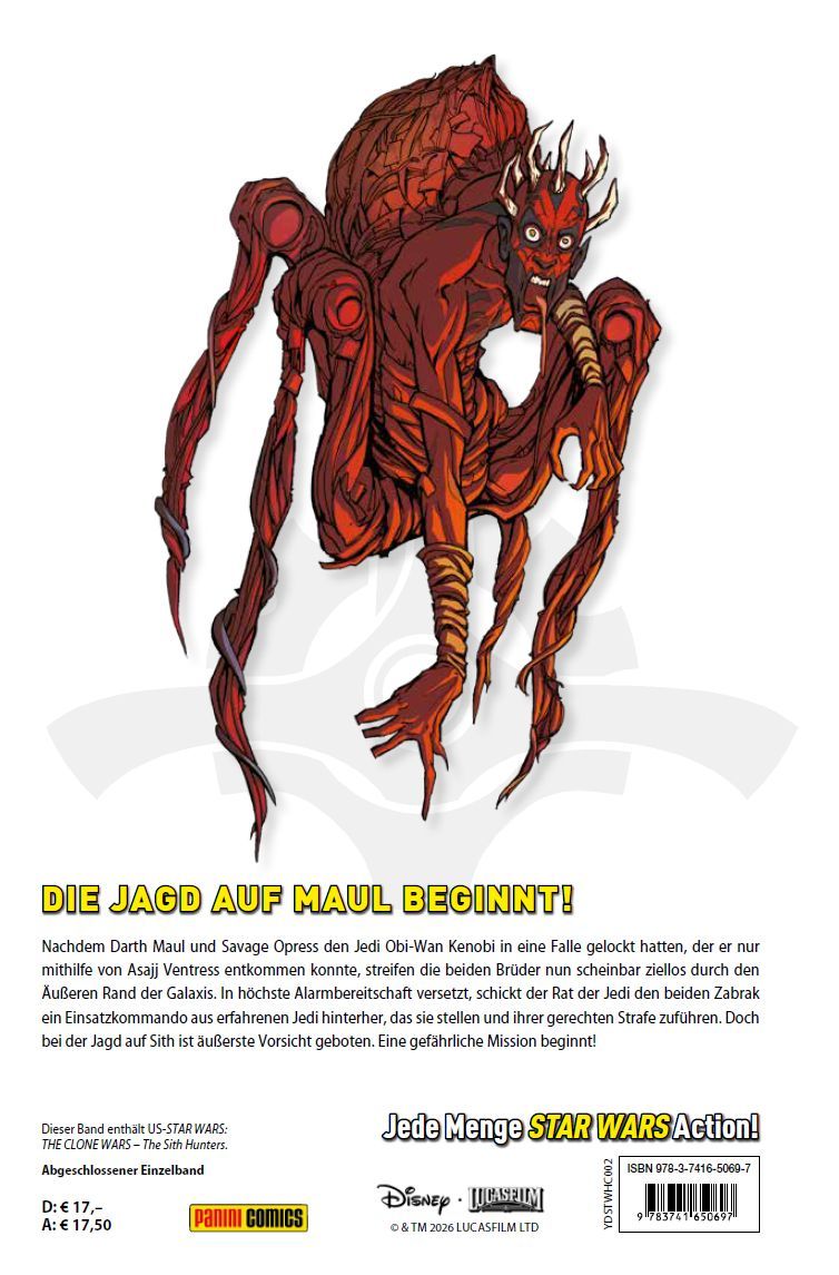 Star Wars: Die Sith-Jäger dämonisch, Monsterviech, Spider-ähnlich, rote Haut, Kriechbein