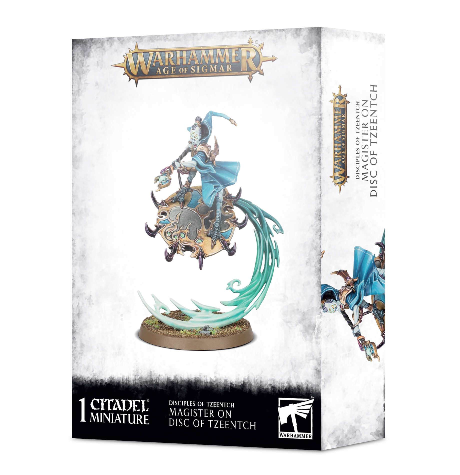 Miniatur, Figur, Magier auf Scheibe, Tzeentch, Warhammer