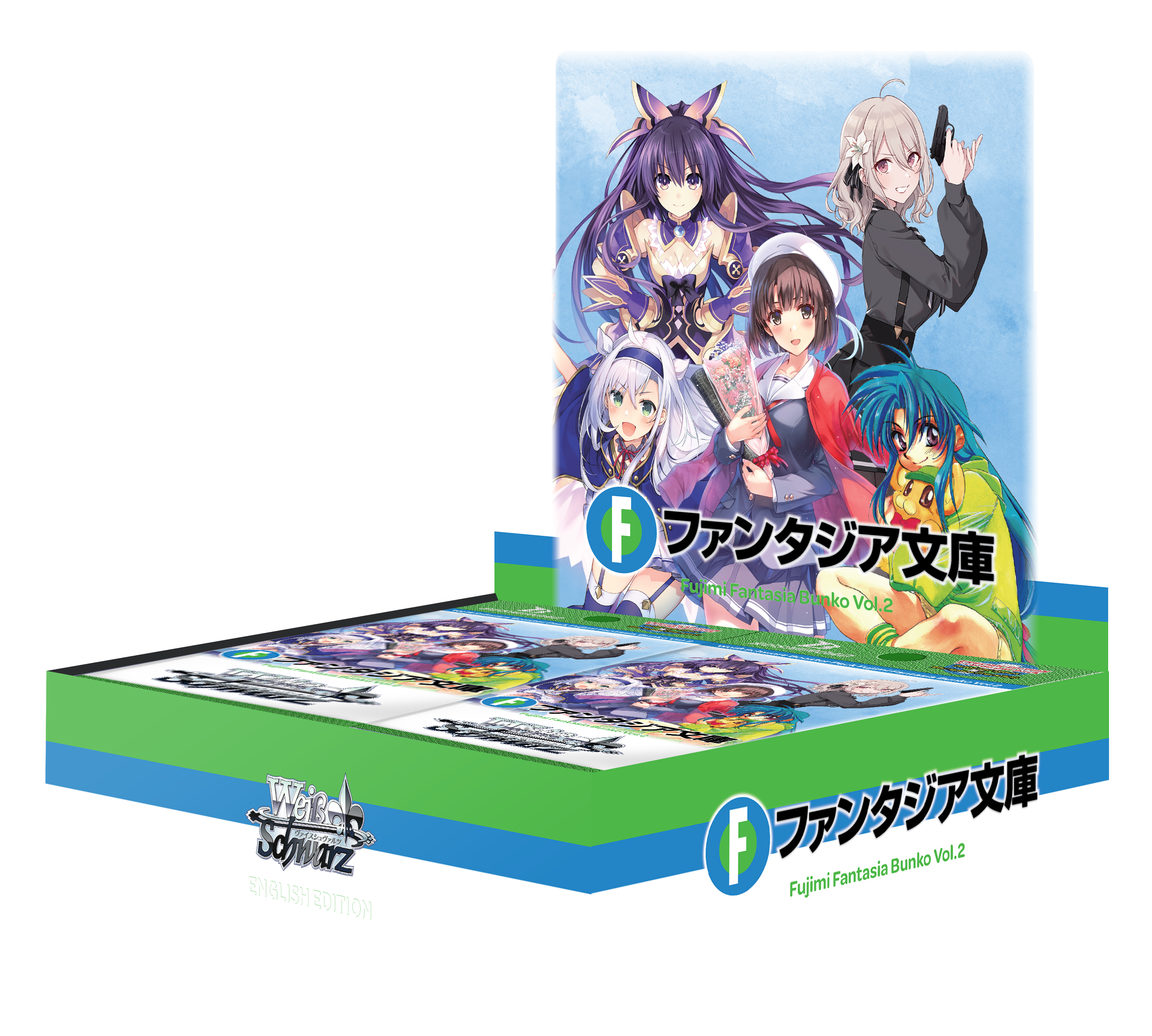 Weiß Schwarz CCG: Fujimi Fantasia Bunko Vol.2 Booster Display (12) Buch, Comics, Veröffentlichung, Person, Frau